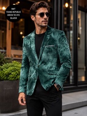 NWT‎ Young Republic Green Tie Dye Blazer